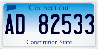 CT license plate AD82533