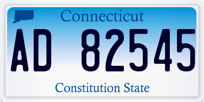 CT license plate AD82545