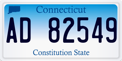 CT license plate AD82549