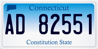 CT license plate AD82551
