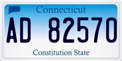 CT license plate AD82570