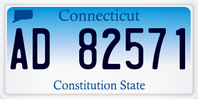 CT license plate AD82571