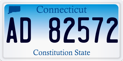CT license plate AD82572