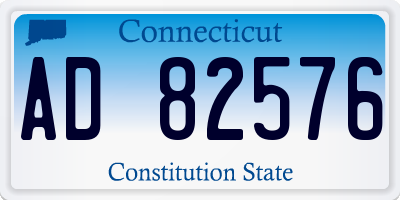 CT license plate AD82576