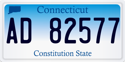 CT license plate AD82577