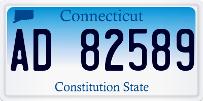 CT license plate AD82589