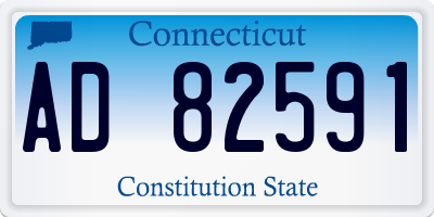 CT license plate AD82591