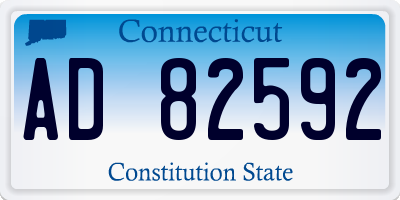 CT license plate AD82592
