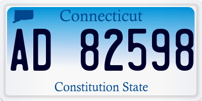 CT license plate AD82598