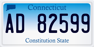 CT license plate AD82599