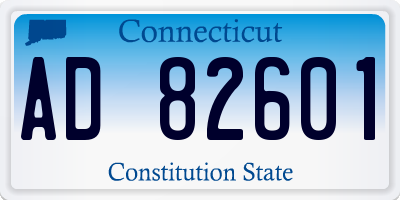 CT license plate AD82601