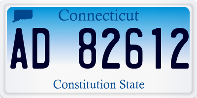 CT license plate AD82612