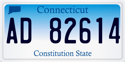 CT license plate AD82614