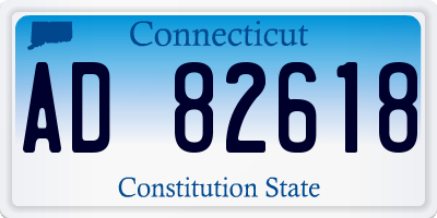 CT license plate AD82618