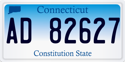CT license plate AD82627