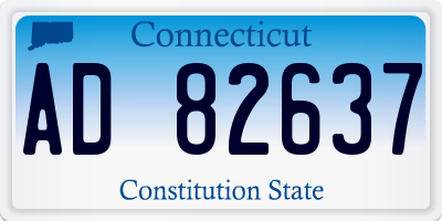 CT license plate AD82637
