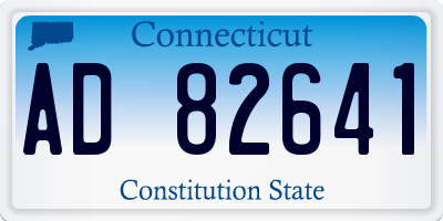 CT license plate AD82641