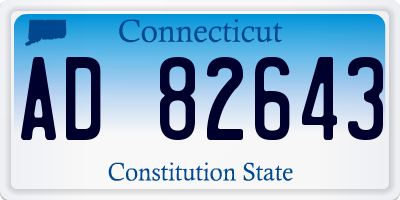CT license plate AD82643