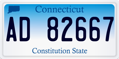 CT license plate AD82667