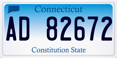 CT license plate AD82672