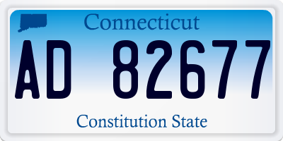 CT license plate AD82677