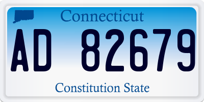 CT license plate AD82679