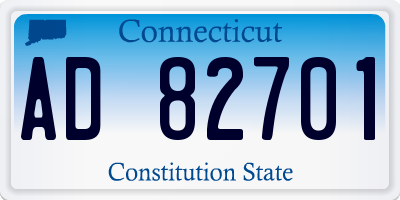 CT license plate AD82701