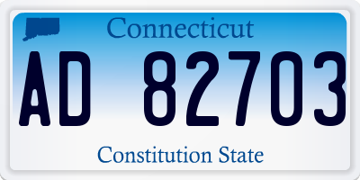 CT license plate AD82703