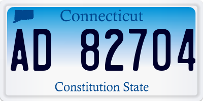 CT license plate AD82704