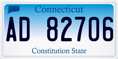 CT license plate AD82706