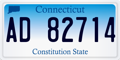 CT license plate AD82714