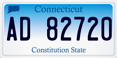 CT license plate AD82720