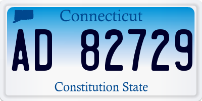 CT license plate AD82729