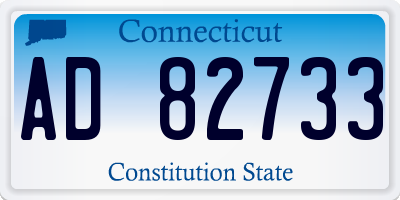 CT license plate AD82733