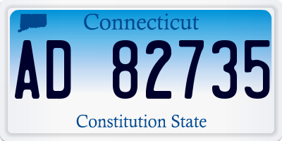 CT license plate AD82735