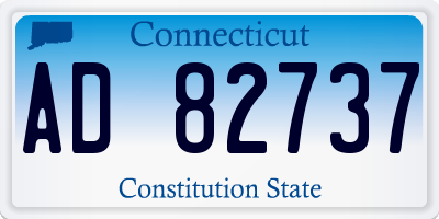 CT license plate AD82737
