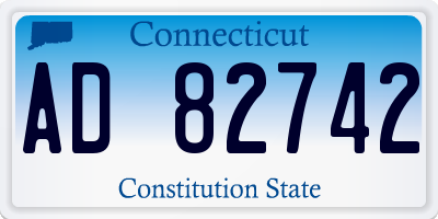 CT license plate AD82742