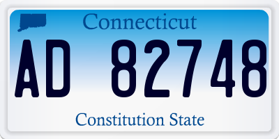 CT license plate AD82748