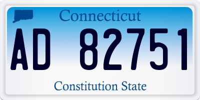 CT license plate AD82751