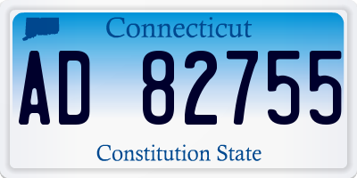 CT license plate AD82755