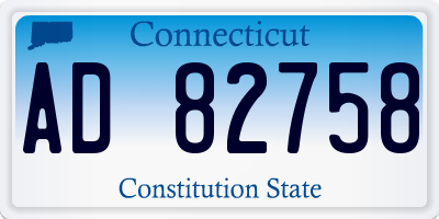 CT license plate AD82758