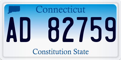 CT license plate AD82759