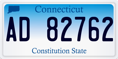 CT license plate AD82762