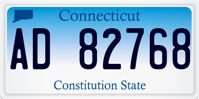 CT license plate AD82768