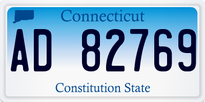 CT license plate AD82769