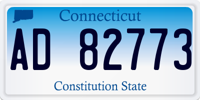 CT license plate AD82773