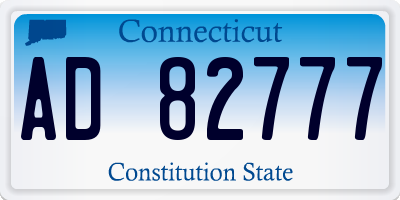 CT license plate AD82777