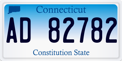 CT license plate AD82782