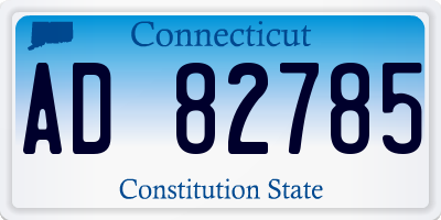 CT license plate AD82785