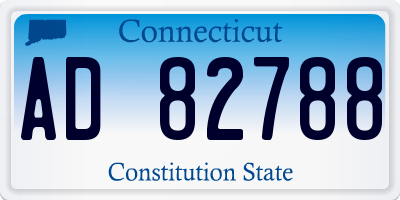 CT license plate AD82788